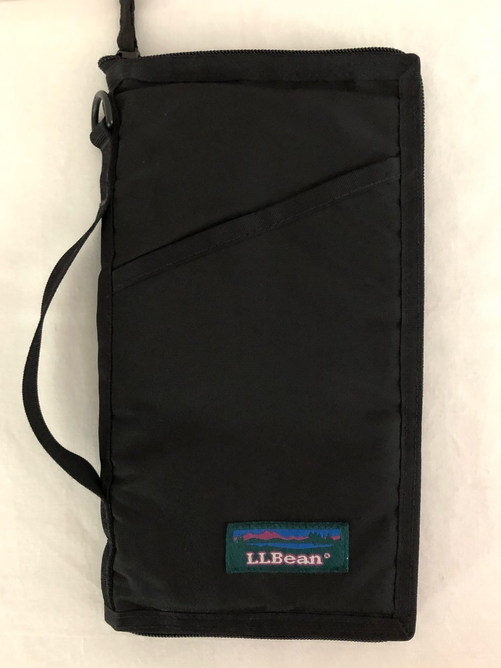 L.L.Bean Wallet Passport Travel Zip Organizer Black